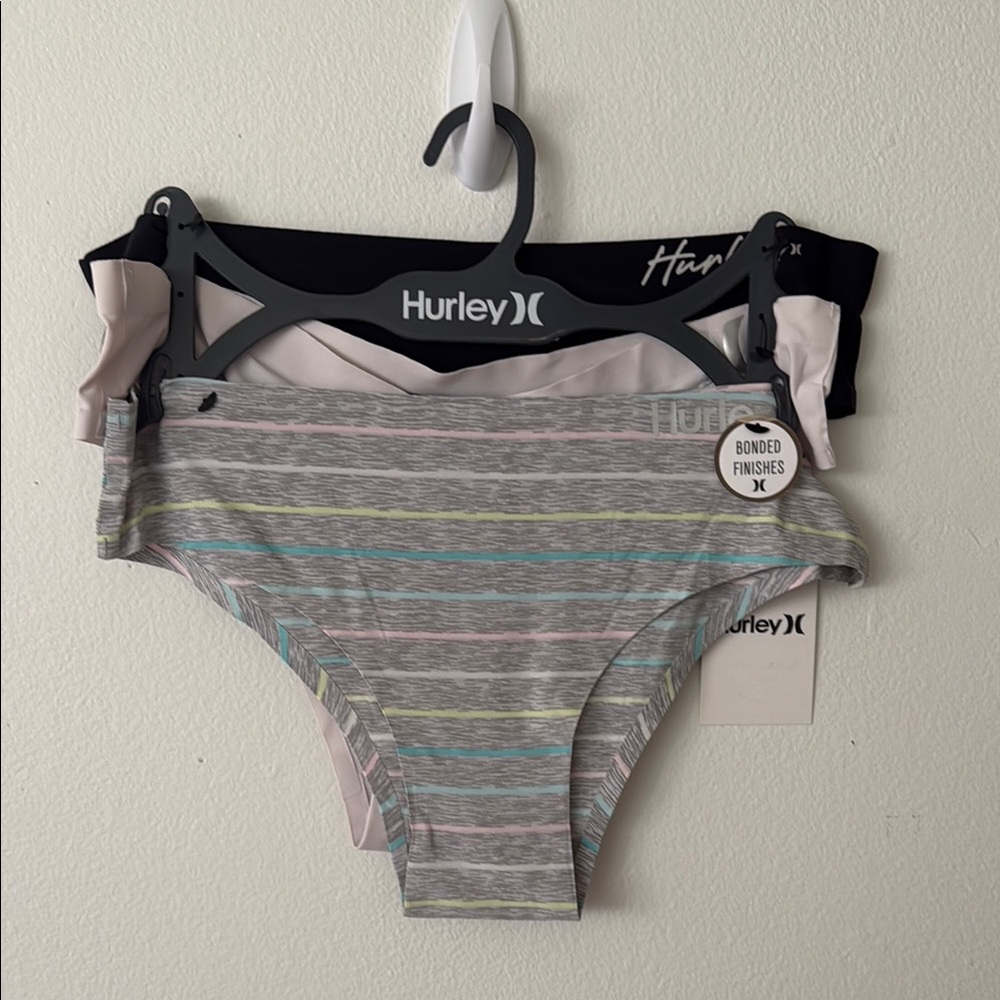 Hurley Women's Striped Bikini Bottoms